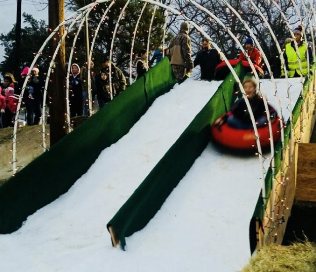 Snow slide and snow tubing in Texas any month of the year